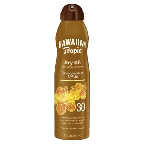 hawaiian tropic dry oil spray.